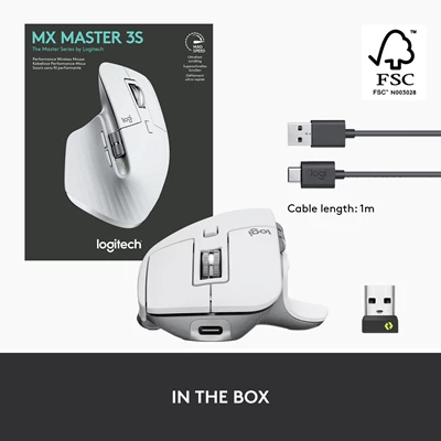 Trådlös mus Logitech MX Master 3S - Pale Grey