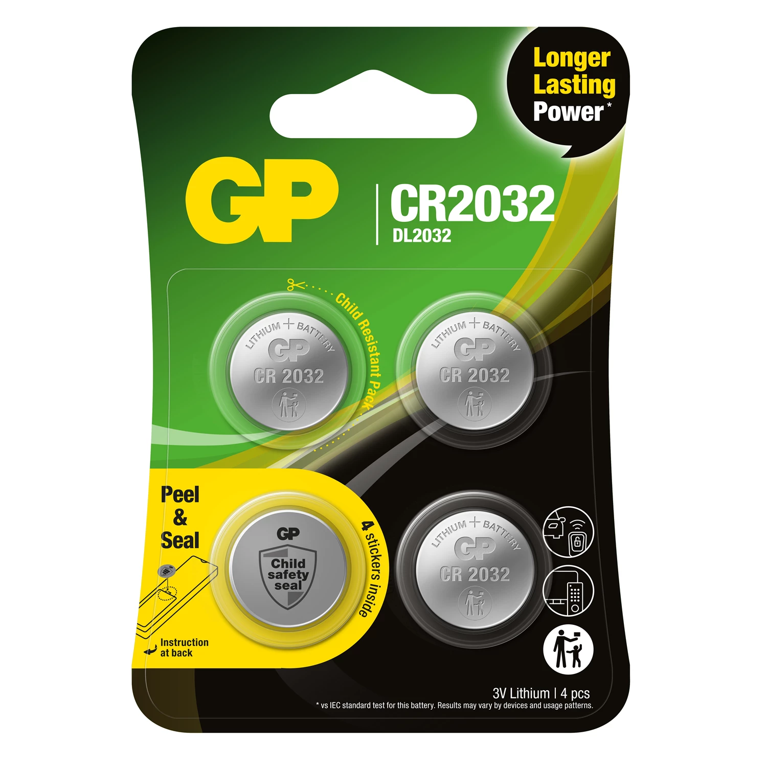 Knappcellsbatteri GP Litium CR2032 4/fp