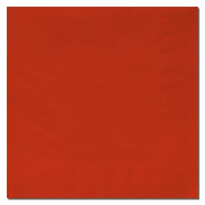 Servett 3-lags 33x33cm Röd 1000st/kolli