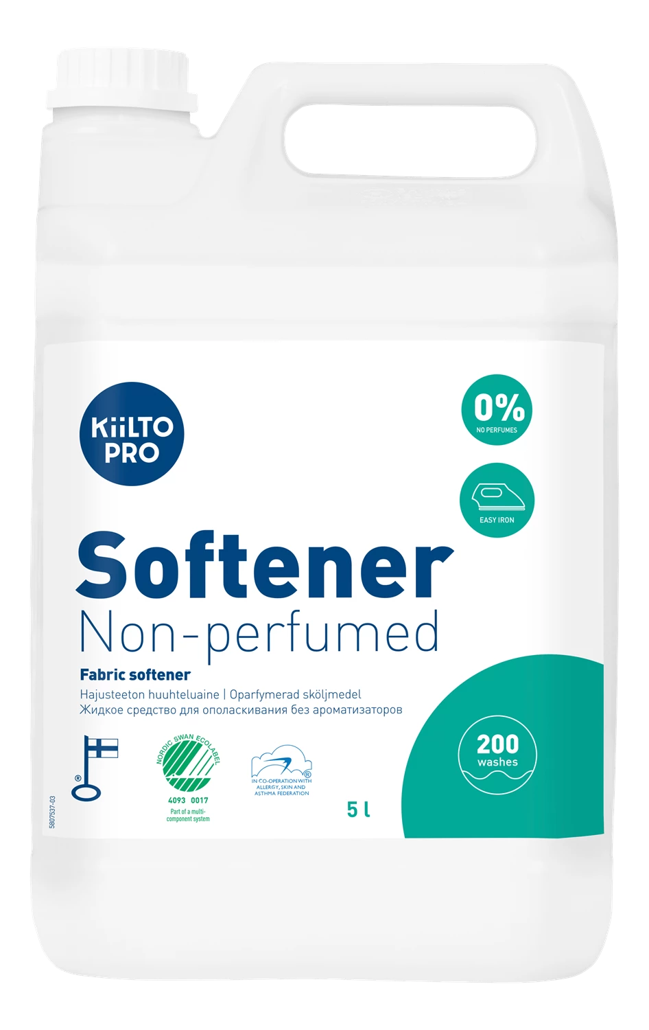 Sköljmedel Kiilto Pro Soft Fabric Soften 5L 3/fp