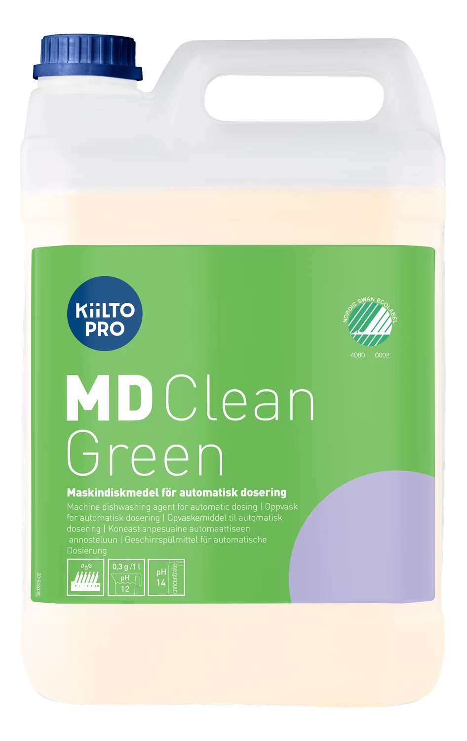 Maskindiskmedel Kiilto Pro MD Clean Green 5L 3st