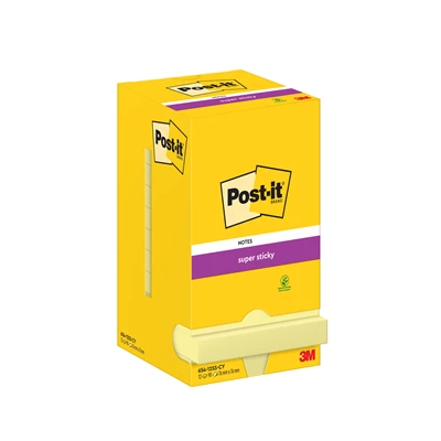 Post-it Super Sticky Canary Yellow 76x76mm 12st/fp