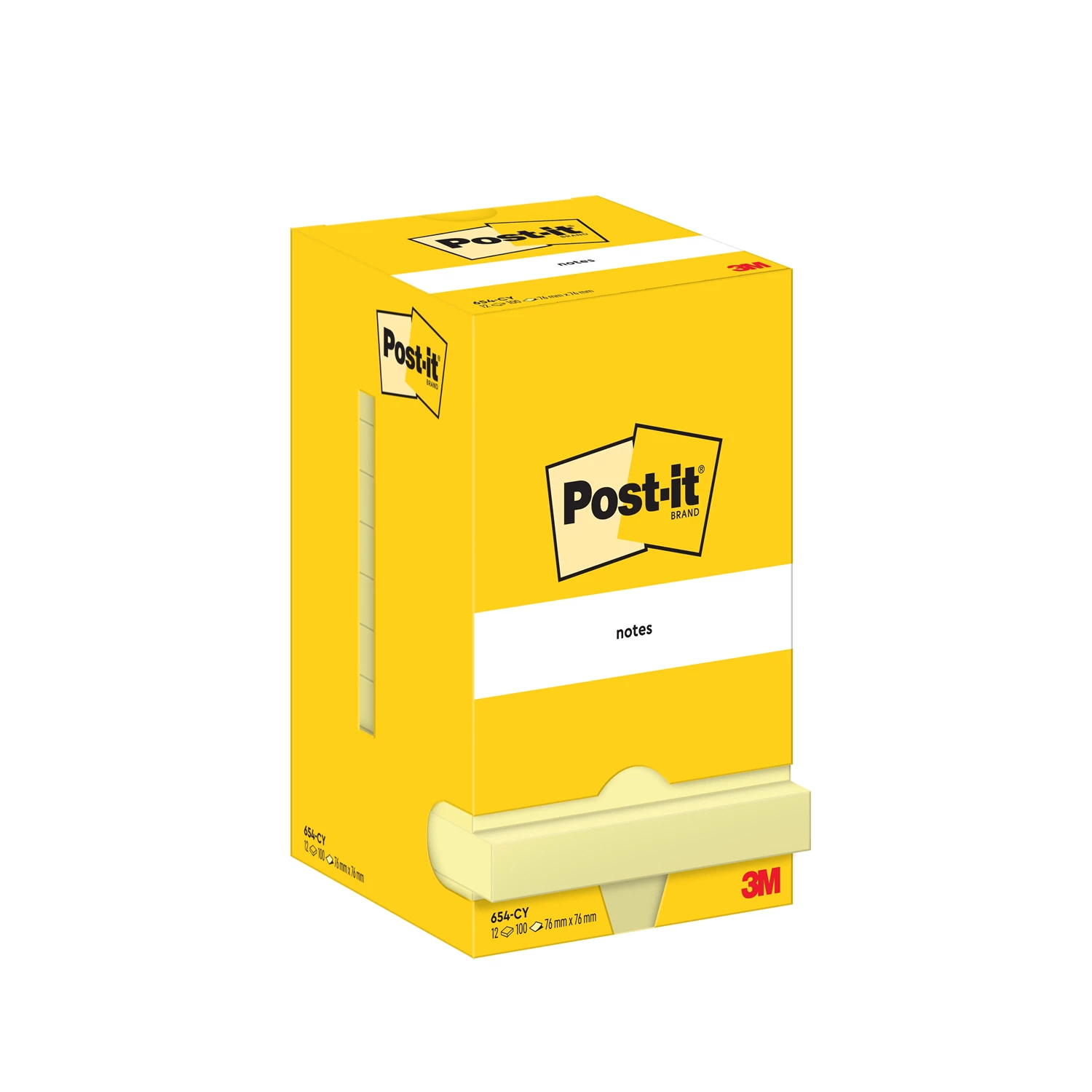 Post-it Canary Yellow 76×76mm 12st/fp
