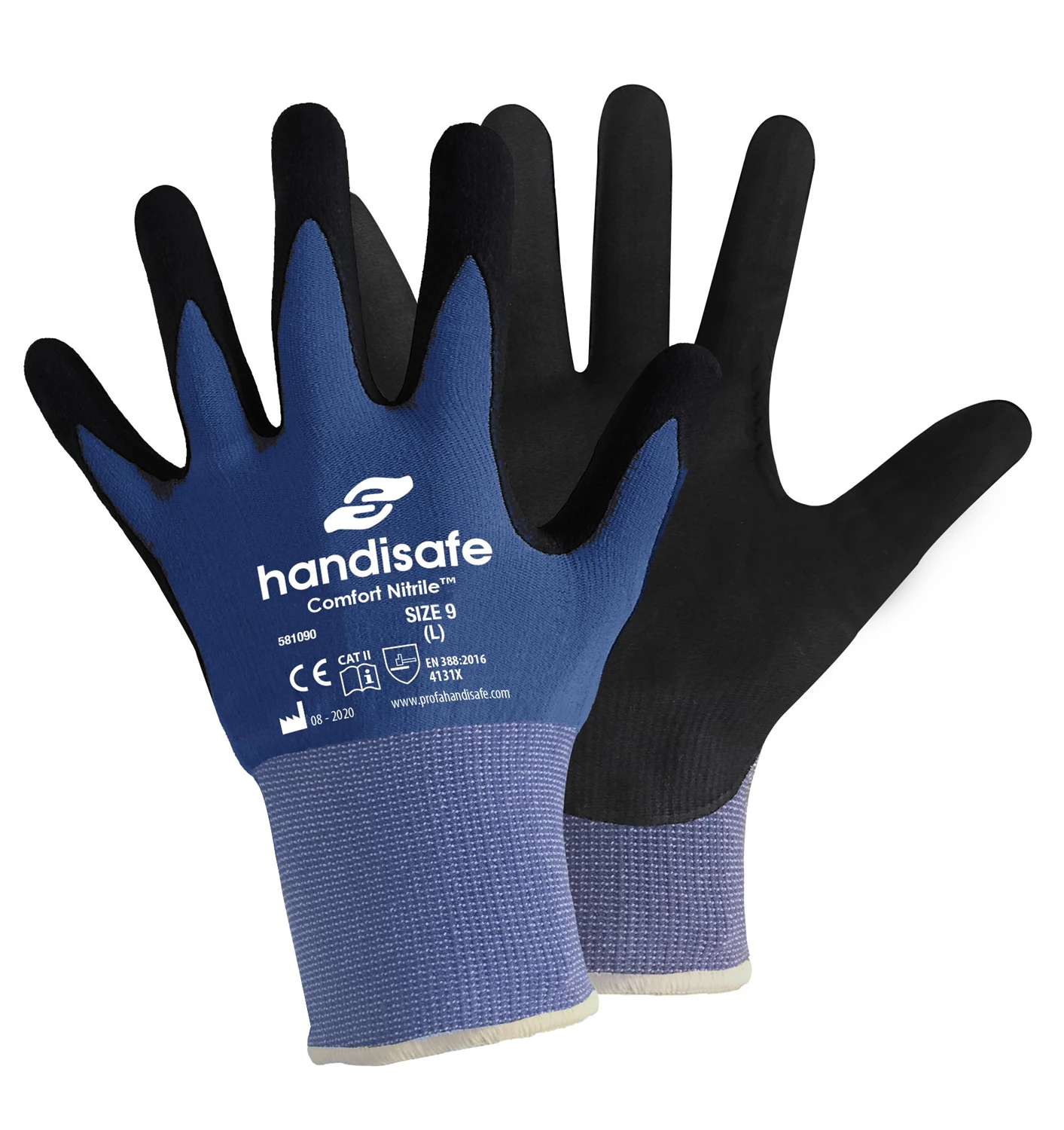 Handske Comfort Nitrile Blå strl 7/S 12par
