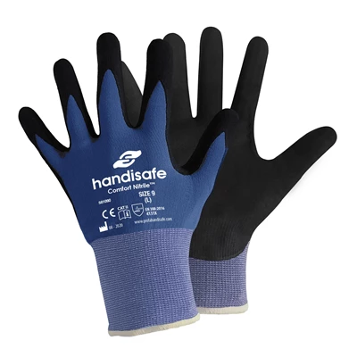 Handske Comfort Nitrile Blå strl 7/S 12par