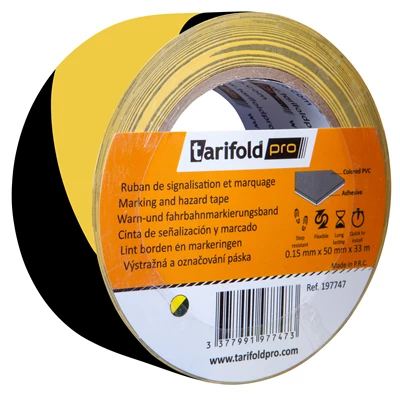 Golvtejp Tarifold Safety Svart/Gul
