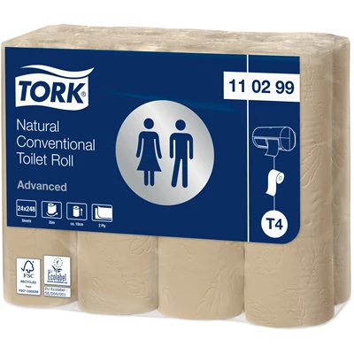 Toalettpapper Tork Adv T4 2-lag Natur 24st/fp