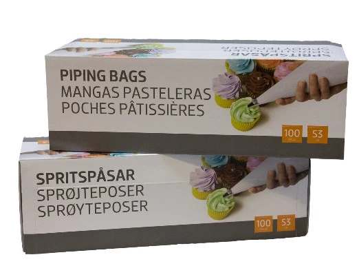 Spritspåse PE Transparent 12"/30cm 100st/rulle