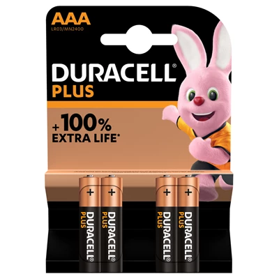 Batterier Duracell Plus AAA alkaliskt 40st/kolli