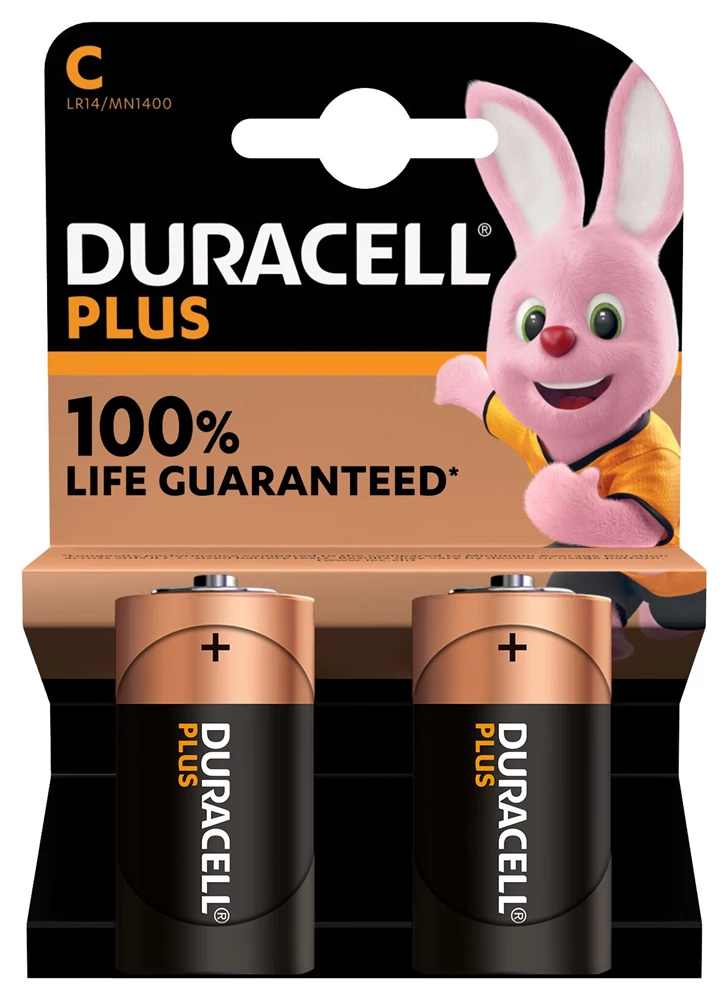 Batterier Duracell Plus C alkaliskt 20st/kolli