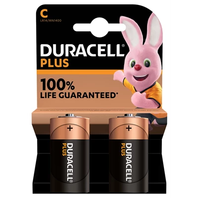 Batterier Duracell Plus C alkaliskt 20st/kolli