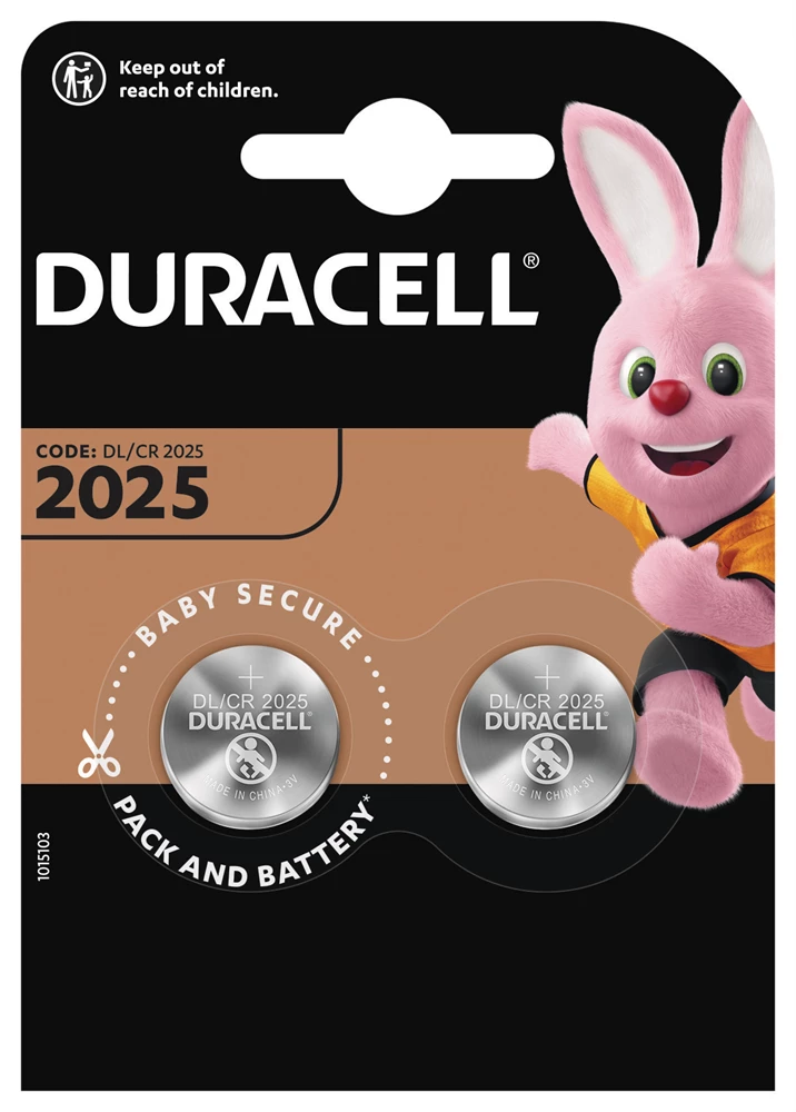 Batterier Duracell CR2025 Litium 20st/kolli