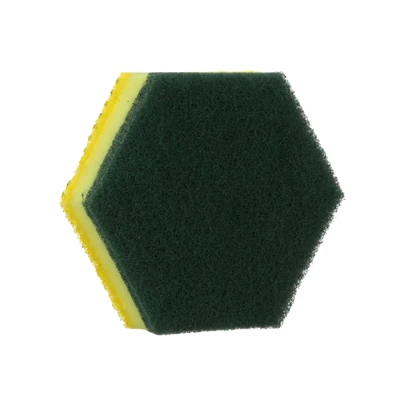 Skursvamp Scotch-Brite 96HEX-FL Grön/Gul 4st/fp