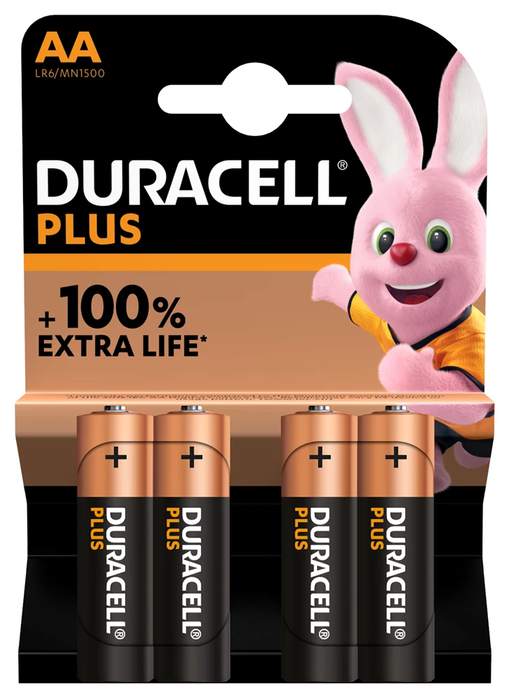 Batterier Duracell Plus AA LR6 80st/kolli