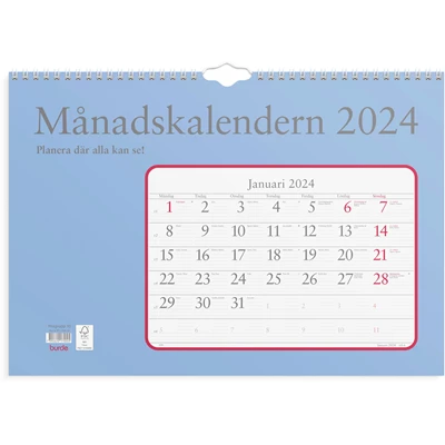 Väggkalender 2024 Månadskalendern