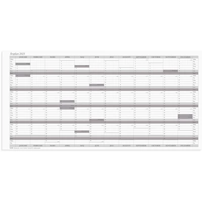 Väggkalender 2025 Årsplan 5/fp