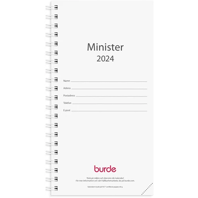 Kalender 2024 Minister refill