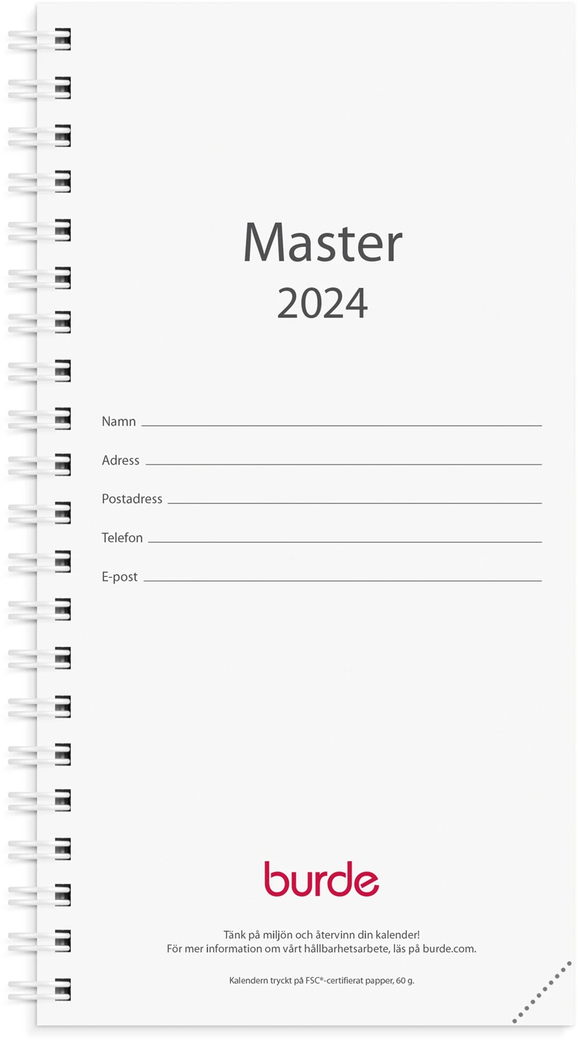 Kalender 2024 Planner kalendersats Master