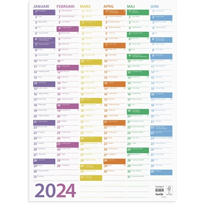 Väggkalender 2024 Väggblad Trend
