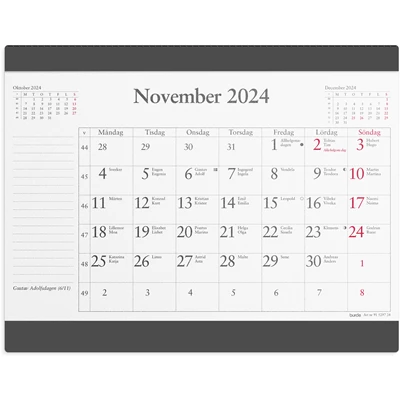 Kalender 2024 Musmatta månadsblock