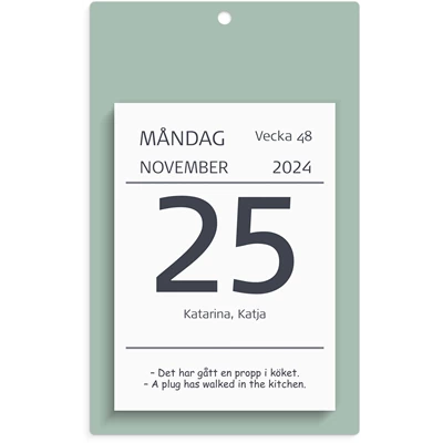 Kalender 2024 Väggplån med dagblock Humor