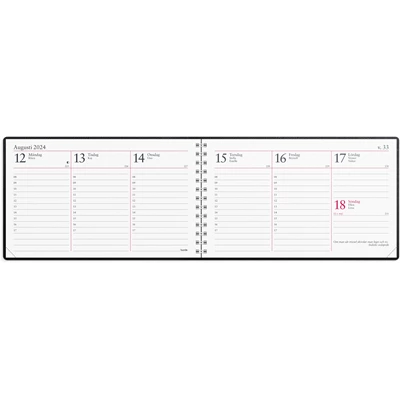 Kalender 2024 Veckokalendern svart skinn