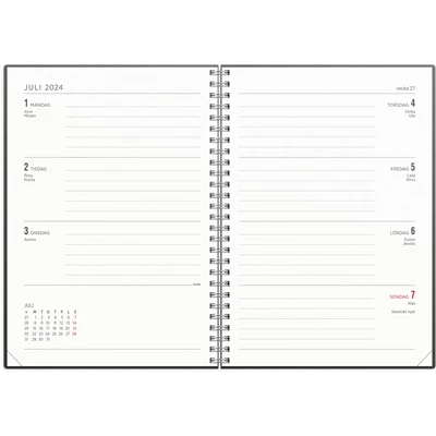 Kalender 2024 Senator A5 rosa konstläder Melfi