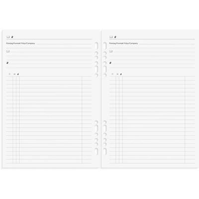 Systemkalender Business grönt konstläder Foran