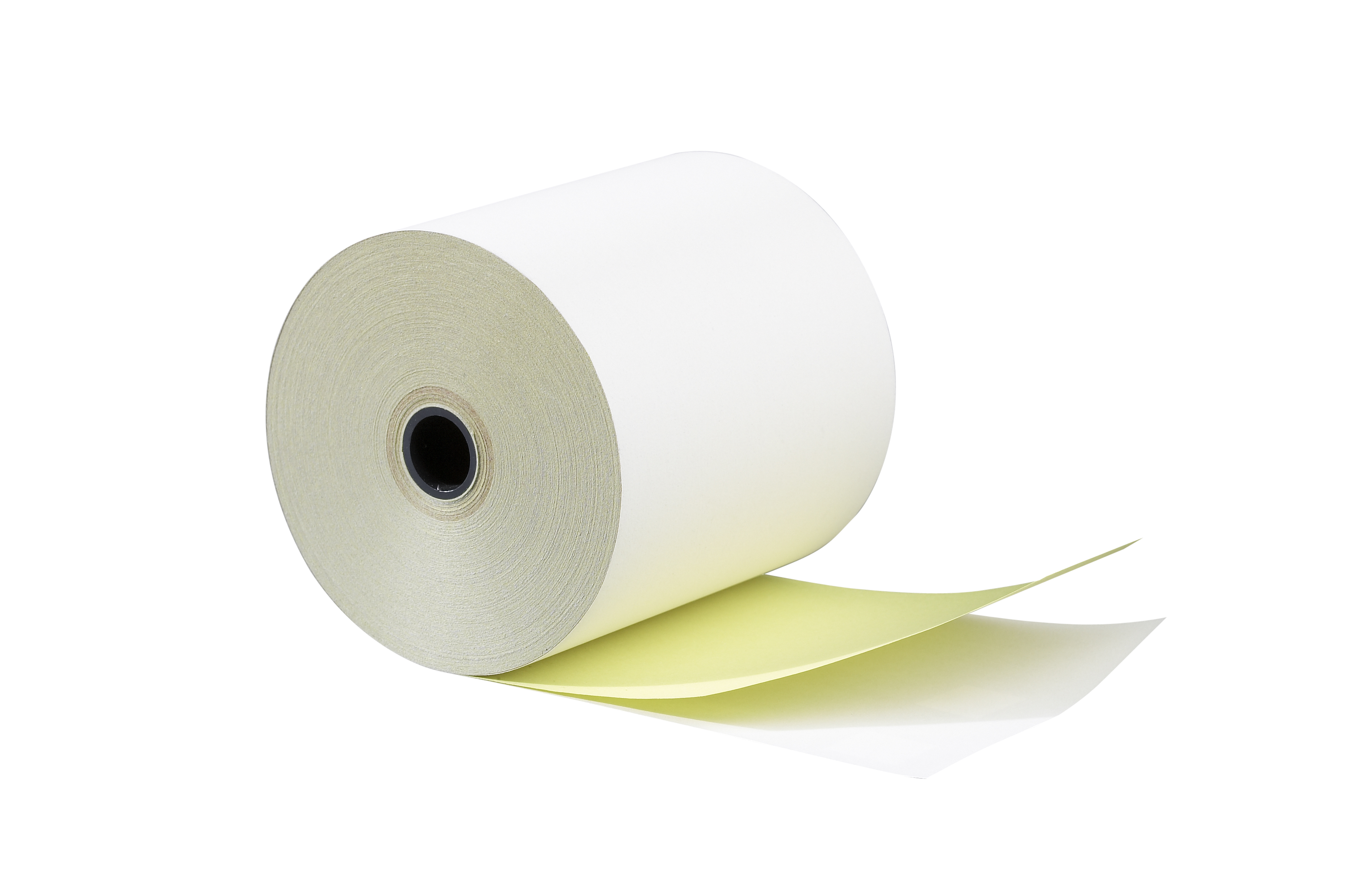 Kassarulle 2-l Fenolfri 76x70x12mm 25m vit/gul 5rl