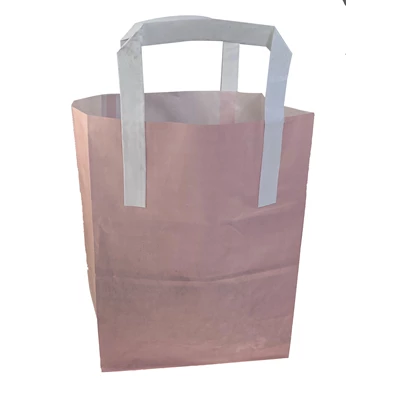 Bärkasse 6L Papper m Utv Handtag Ljusrosa 750st