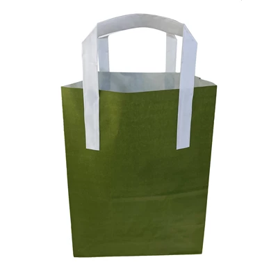 Bärkasse 6L Papper m Utv Handtag Oliv 750st/kolli