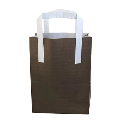 Bärkasse 6L Papper m Utv Handtag Chokladbrun 750st