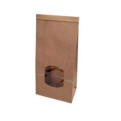 SOS-påse brun m fönster retail 154/71x254mm 400st