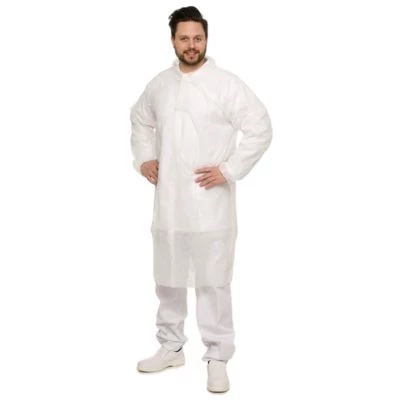 Besöksrock Non Woven vit XL kardborre