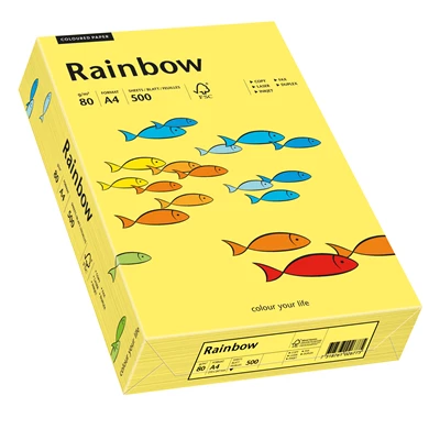 Papper Rainbow A4 80g Gul 500st/fp