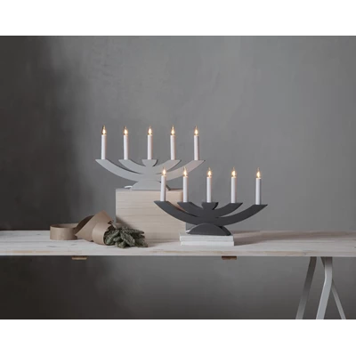 Ljusstake Navida 5 lampor, 42x24cm Grafitgrå