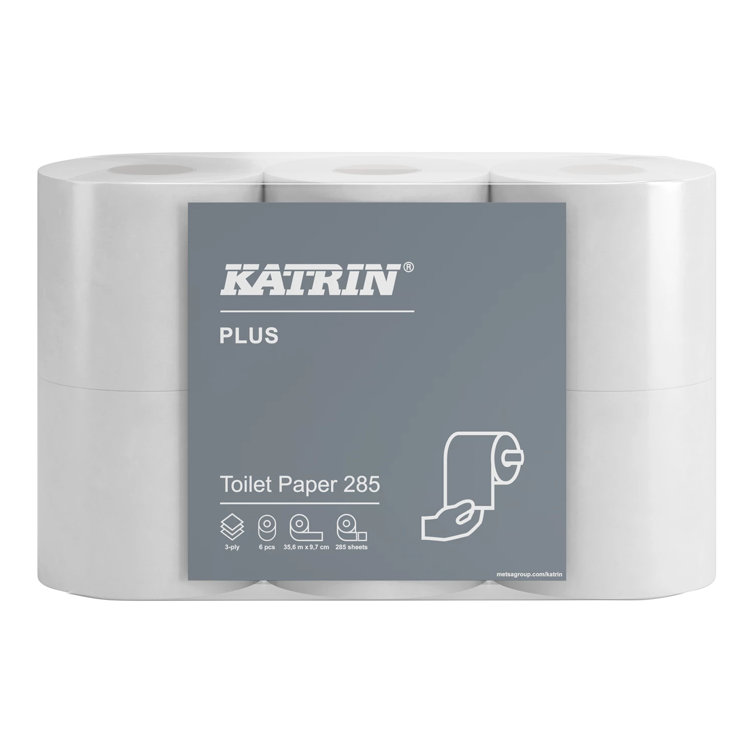 Toalettpapper Katrin Plus 3-lags 35,6m 42rl/kolli