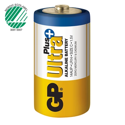 Batterier GP Ultra Plus Alkaline LR14 2st/fp