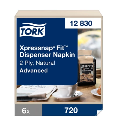 Dispenserservett Tork Premium N14 Natur 4320st