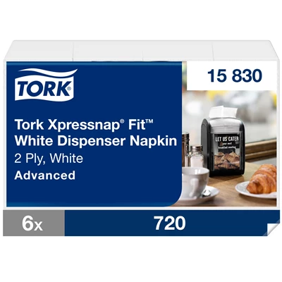 Dispenserservett Tork Premium N14 Vit 4320st/kolli