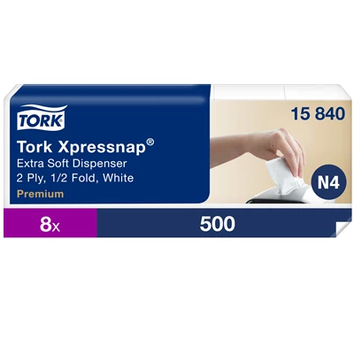 Servetter Tork N4 Premium 21,3x33cm Vit 4000st