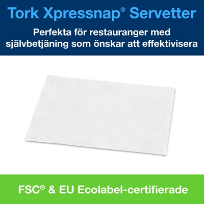 Dispenserservett Tork N4 X-nap 2-lags 8000st/kolli