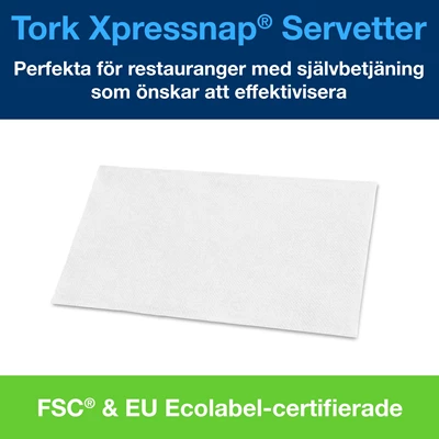 Servetter Tork N4 Ekonomi 22x33cm Vit 9000st/kolli