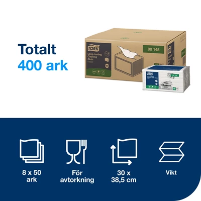 Rengöringsduk Tork Slitstark W8 50/fp