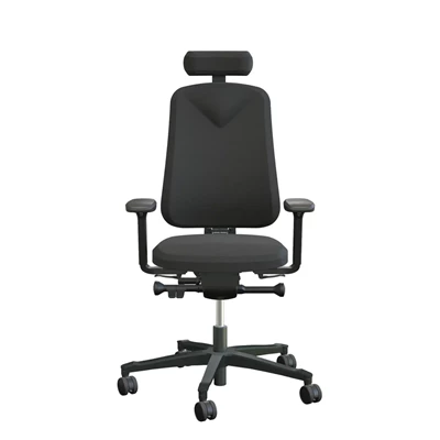 Kontorsstol Höganäs 280 armstöd/nackstöd Svart