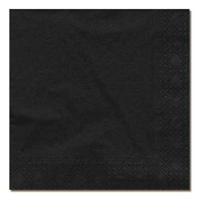 Servett 2-lags 24x24cm Svart 2800st/kolli