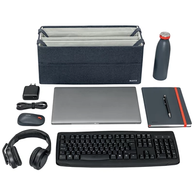 Office-in-a-bag-väska Leitz Tyg Mörkgrå