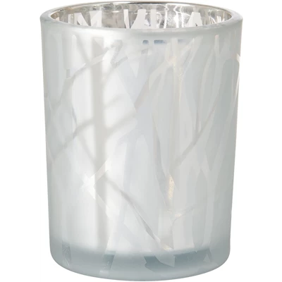 Ljushållare Shimmer Vit Frostat glas 6st