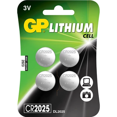 Knappcellsbatterier GP Litium CR2025