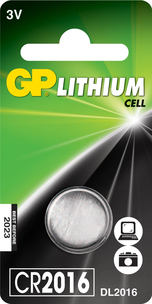 Knappcellsbatteri GP Litium 2016
